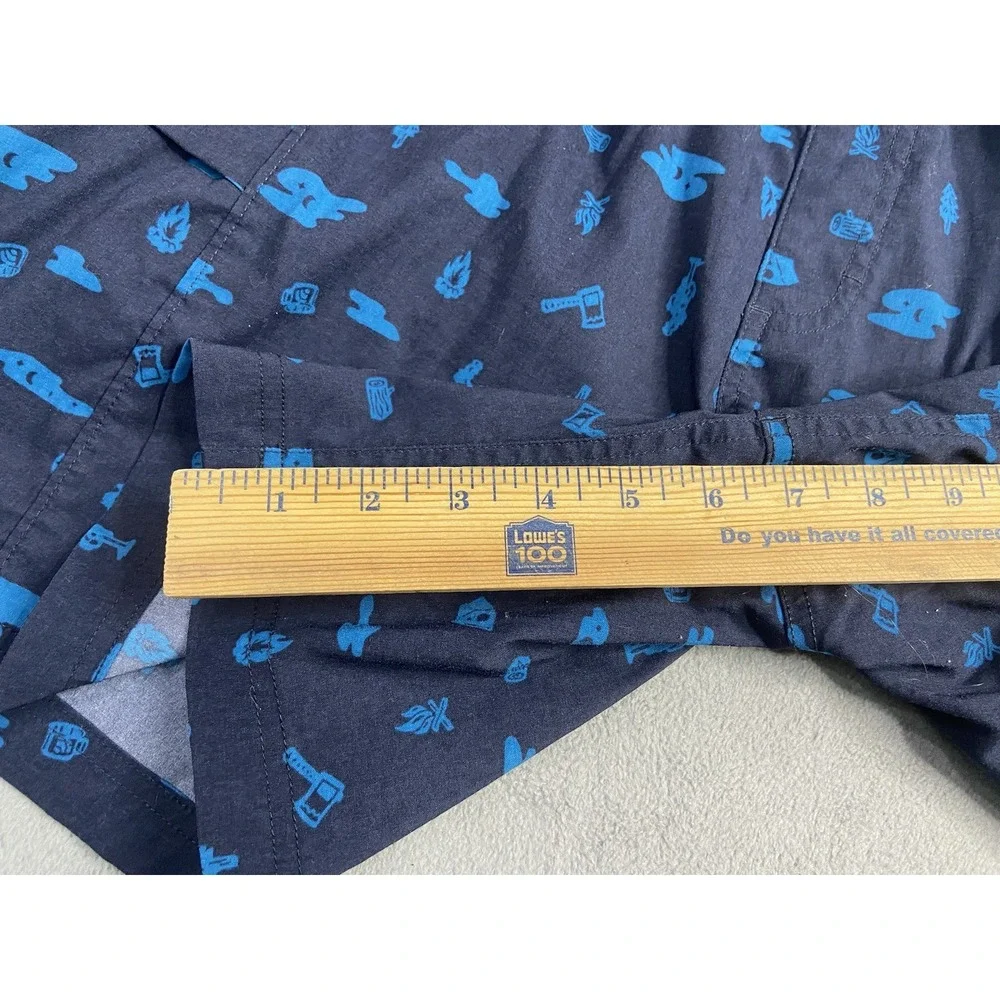 The North Face Shorts Men Large Blue Woods Print Class V Pull-On Nylon Hike Belt